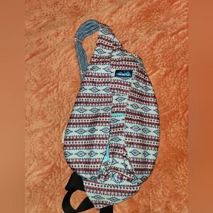 Kavu Rope Sling Bag - Red and Blue pattern